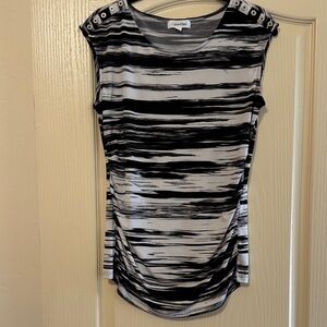 Calvin Klein Monochrome Striped Women's Blouse